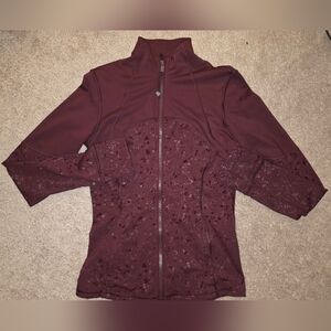 Lululemon RARE Define Jacket Speckle Shine Jacket Sz 6 Like New Garnet